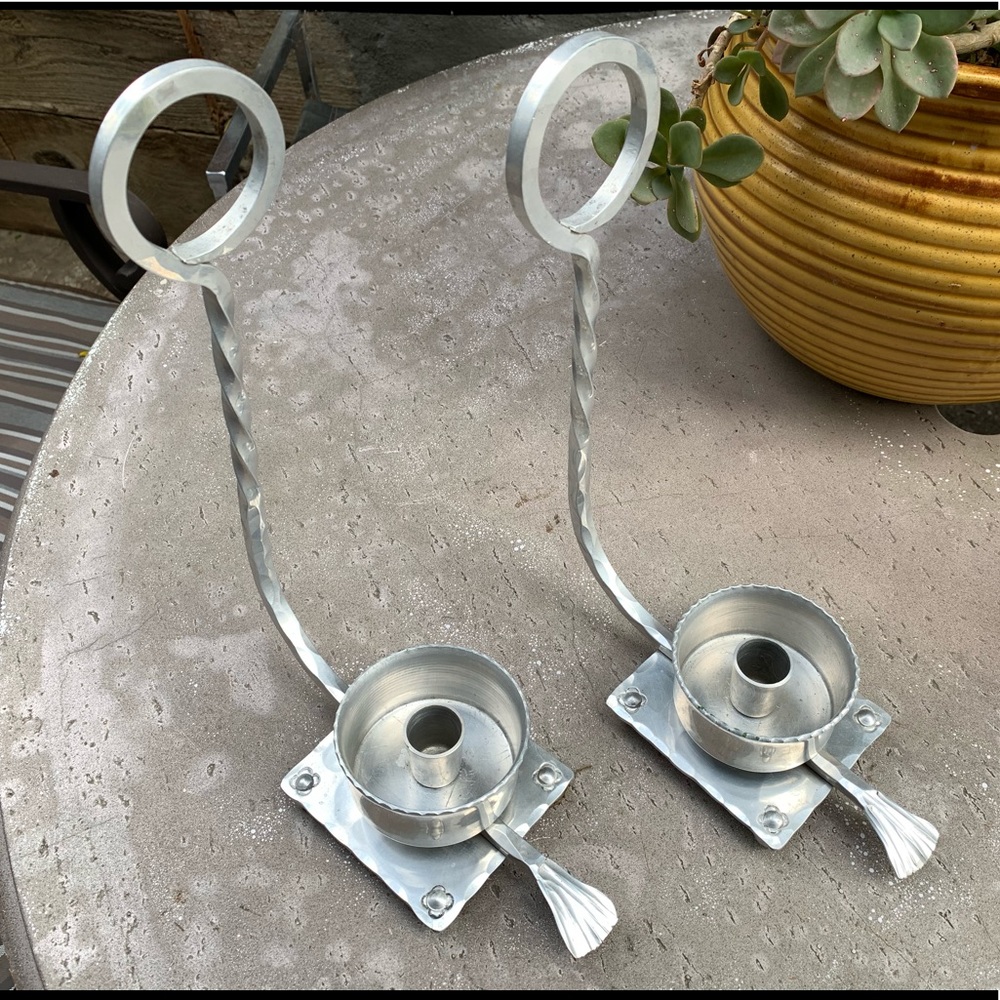 Vintage Buenilum Hand Forged candle holder